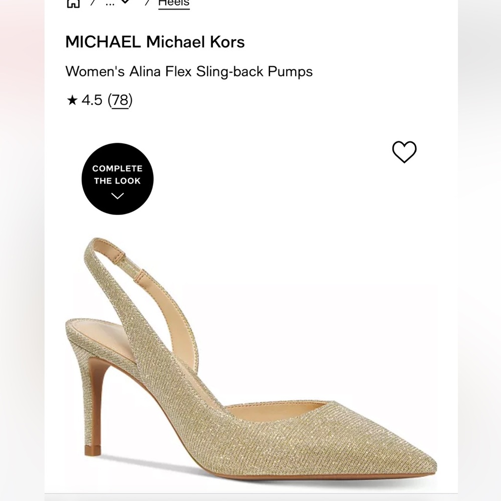 Michael Kors Alina Flex Gold Heels